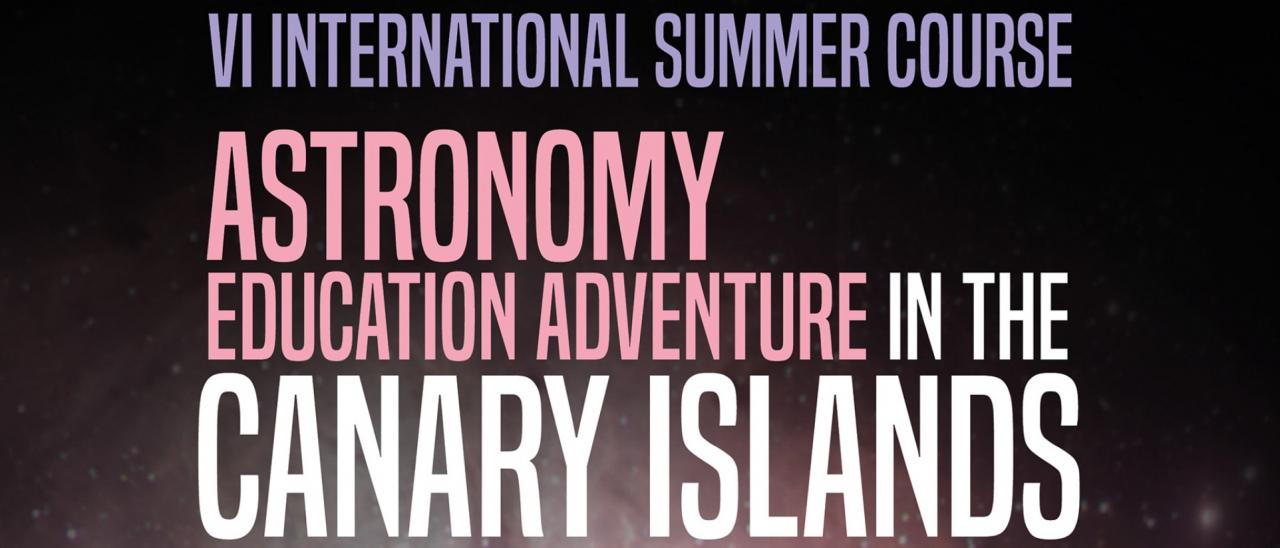 Cartel del Astronomy Education Adventure in the Canary Islands 2020