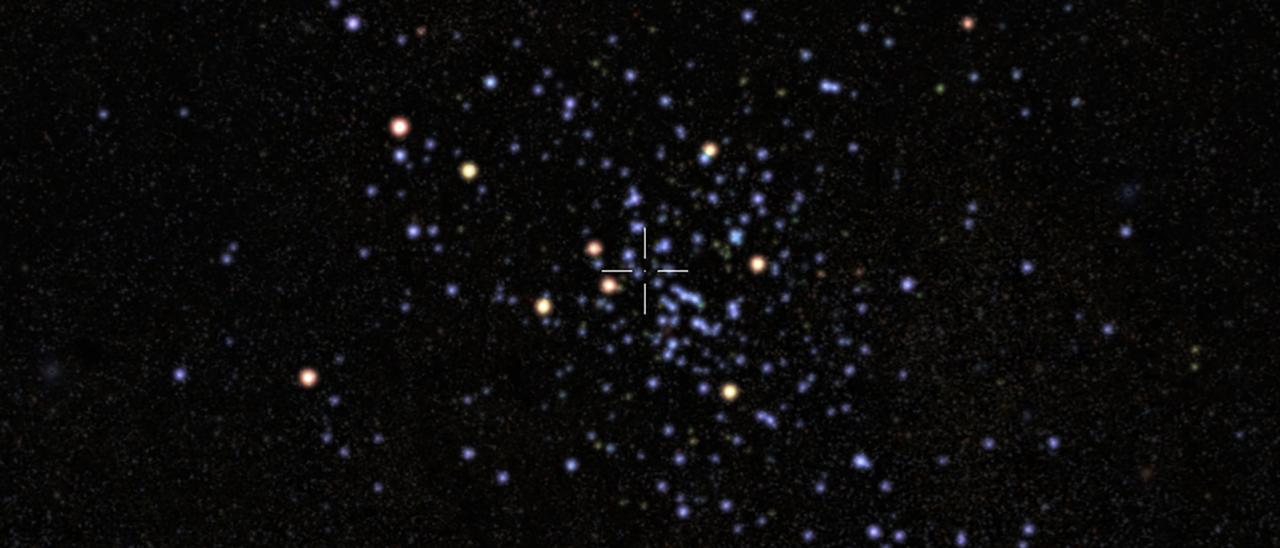 View of the cluster if the contamination of stars and dust that hides it could be removed. Credit: Gabriel Pérez Díaz, SMM (IAC).