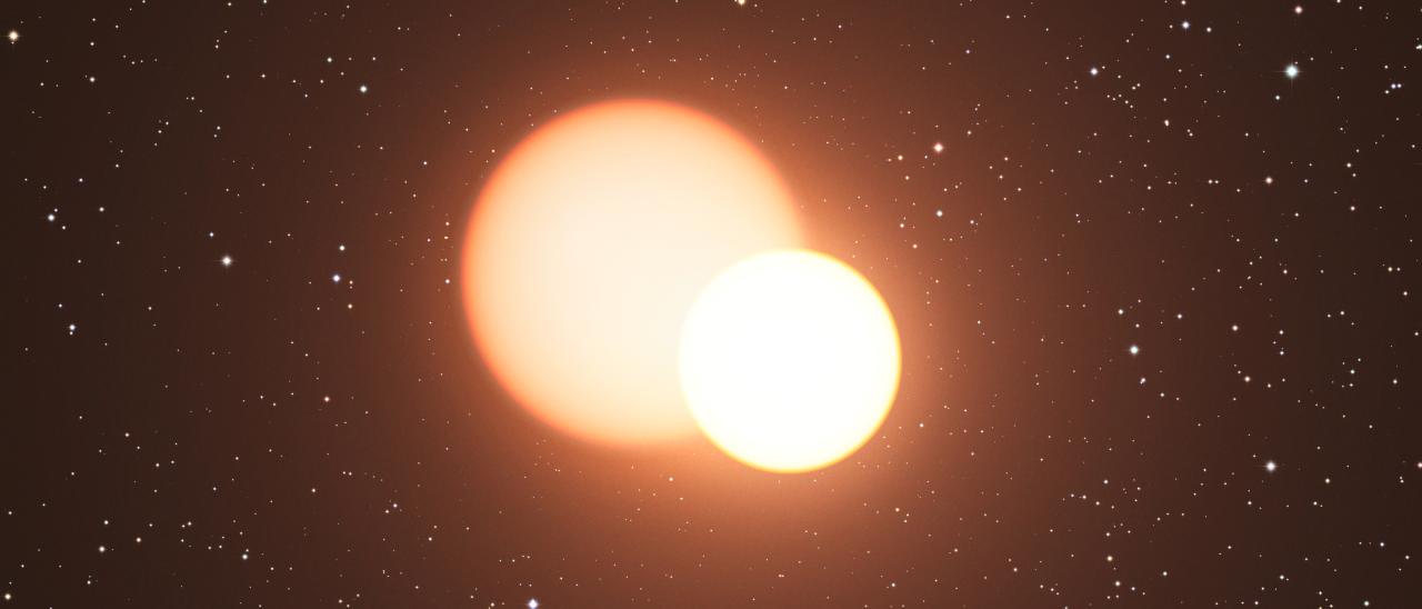 Artistic impression of a binary system similar to KIC 10001167
