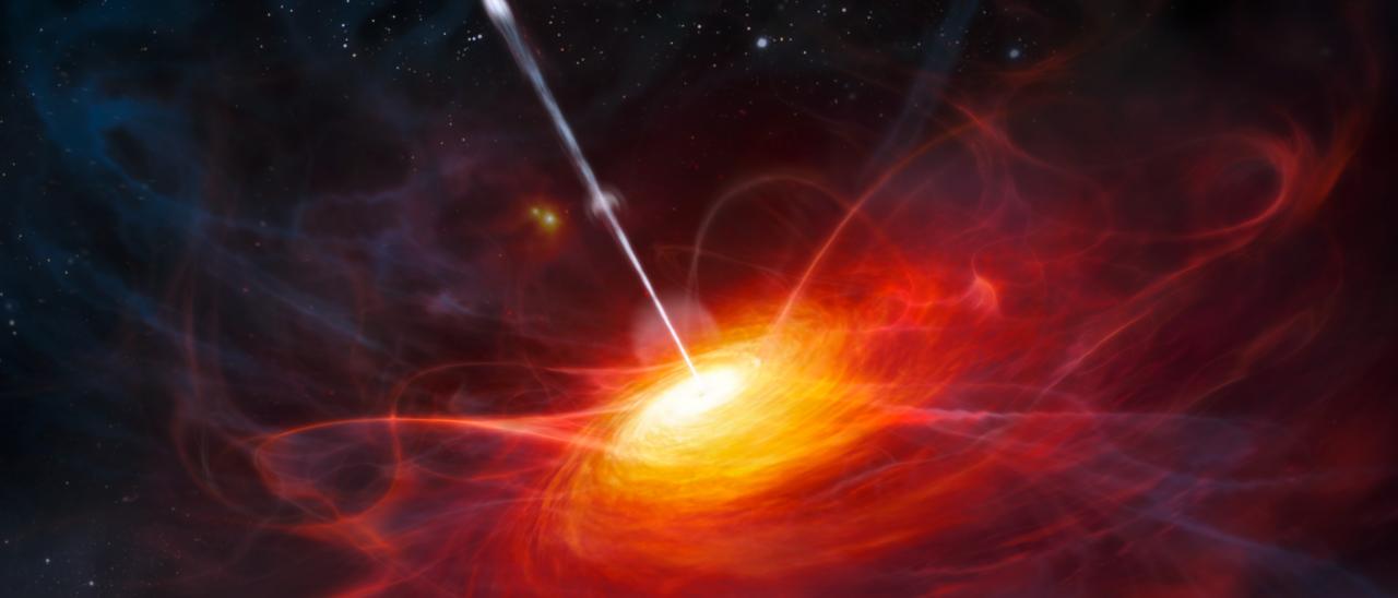 Artist impression of a quasar