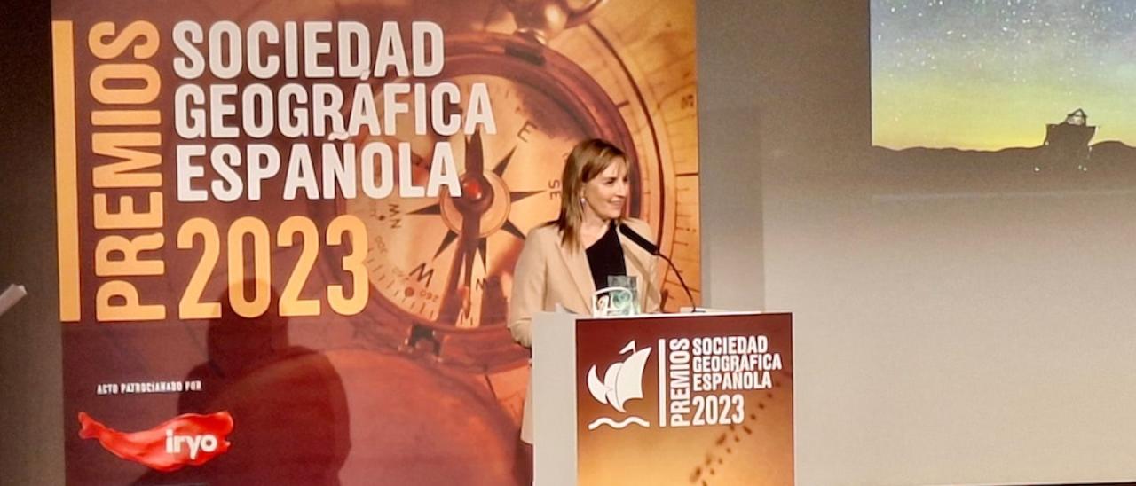 Eva Villaver en la entrega de los Premios SGE 2023