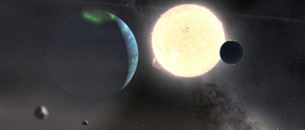 Artist's impression of the HD 114082 planetary system