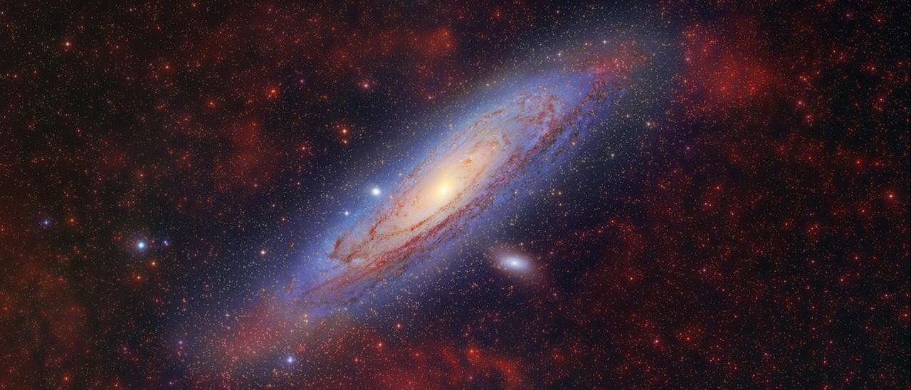 Imagen de la Galaxia de Andrómeda tomada con el Astrógrafo STC. Crédito: Daniel López/IAC. 
