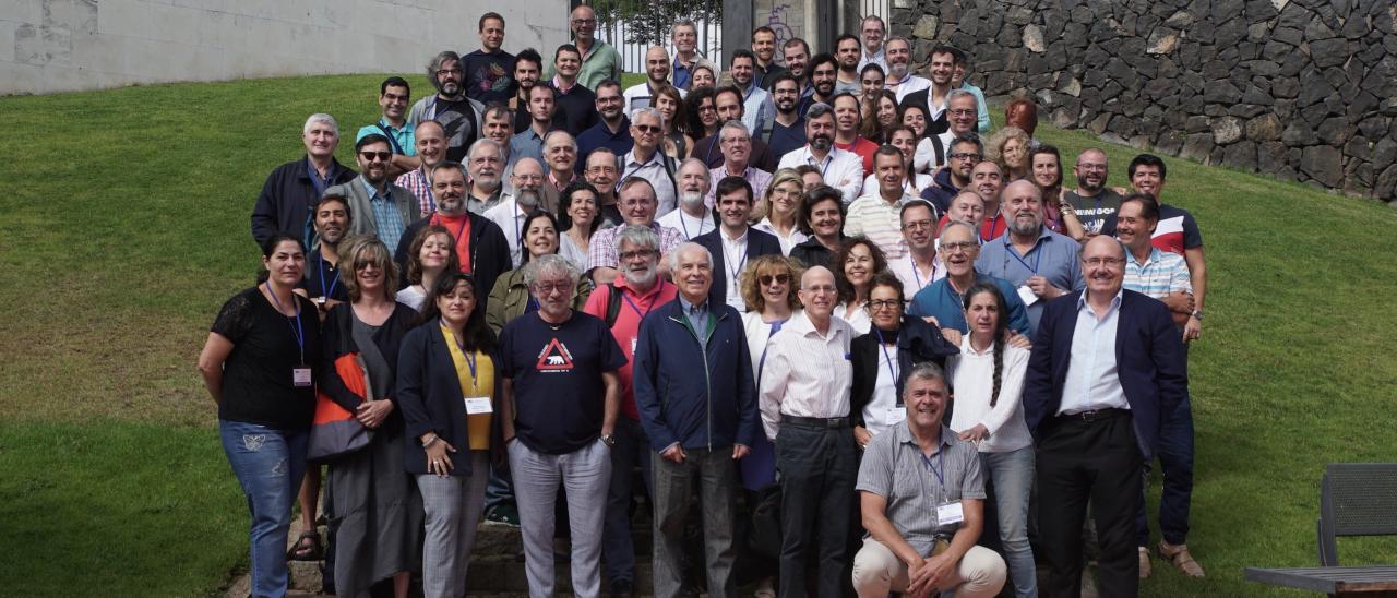 Participants at the conference "Giving an impulse to Astrophysics in Spain: 50 years of doctoral theses at the IAC".