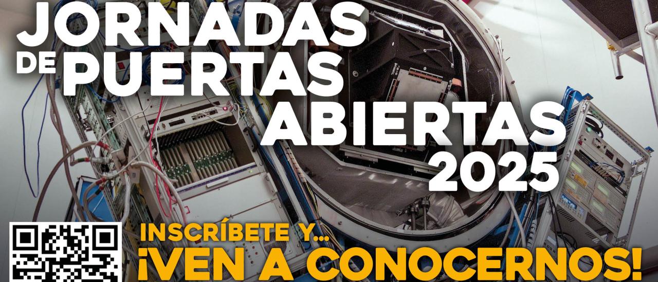 Cartel de las Jornadas de Puertas Abiertas en la Sede del IAC e IACTEC para la Semana de la Administración Abierta 2025