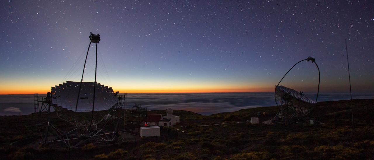 Los telescopios MAGIC en el Observatorio del Roque de los Muchachos