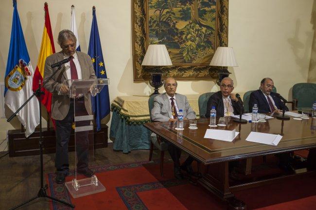 Juan Carlos Pérez Arencibia, during the ceremony of the Canarian Royal Academy of Sciences. Credit: Antonio González/IAC.