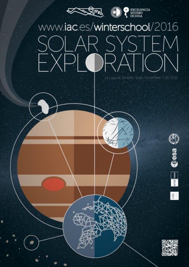 Poster for the XXXVIII Canary Islands Winter School- Solar System Exploration. Credit: Gabriel Pérez, SMM (IAC).