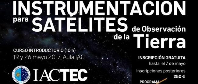 Poster of the course on “Introduction to instrumentation for Earth observation satellites". Credit: Gabriel Pérez, SMM (IAC).