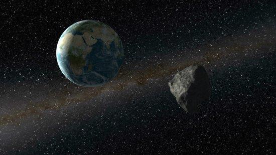 Simulated close encounter of asteroid 2012 DA14 with the Earth. Copyright: Gabriel Pérez (SMM-IAC).