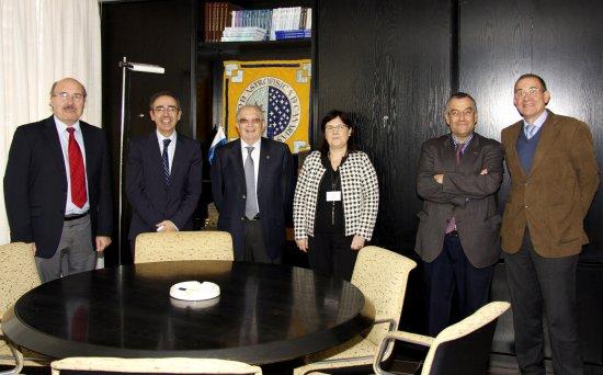 From left to right: Rafael Rebolo, José Labastida, Eduardo Domènech, Catalina Ruiz Pérez, Rodrigo Trujillo y Carlos Martínez Roger.