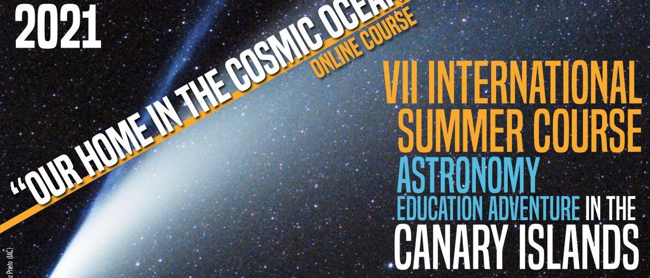 Cartel anunciador del curso Astronomy Education Adventure in the Canary Islands 2021