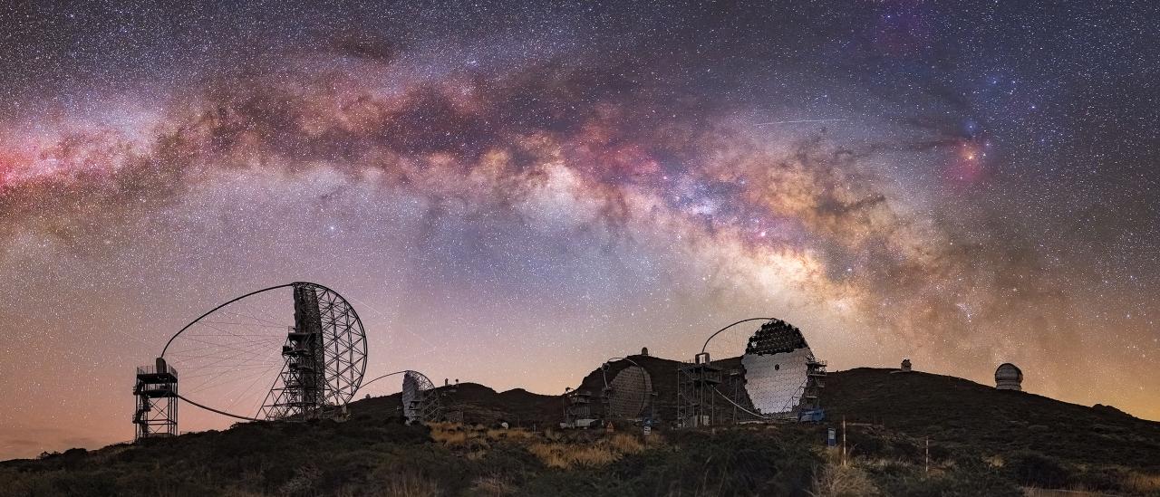 Los 4 LST en el Observatorio del Roque de los Muchachos