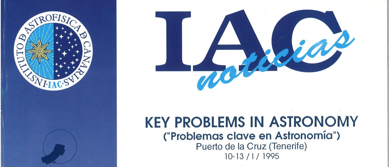 Portada del especial de la revista IAC Noticias 'Key Problems in Astronomy', 1995