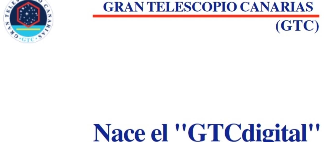 Cover Gran Telescopio Canarias (GTC). The "GTCdigital" is born.