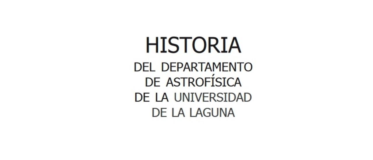 Libro: Historia del Departamento de Astrofísica de la ULL