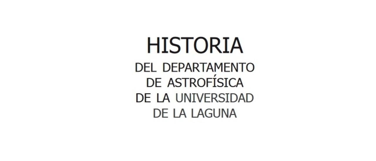 Book: Historia del Departamento de Astrofísica de la ULL