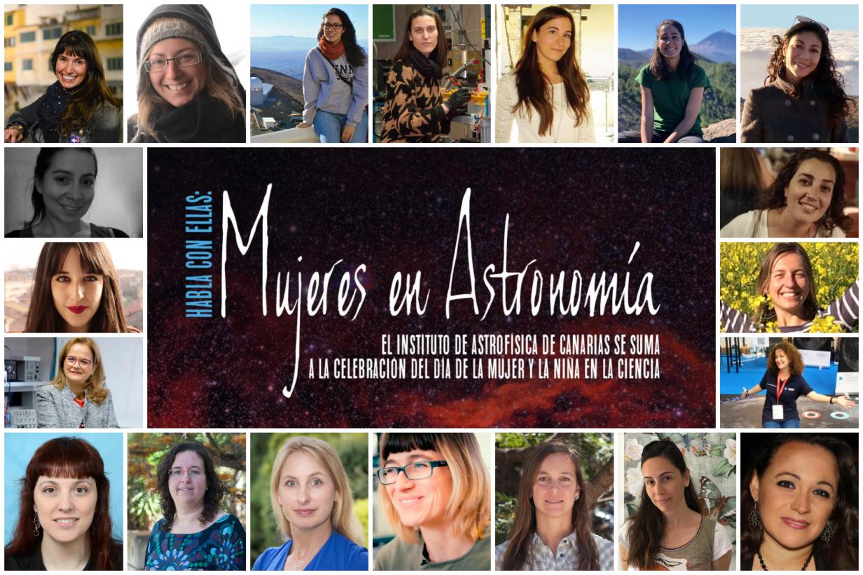 Cartel para redes del proyecto "Habla con Ellas: Mujeres en Astronomía" 2020