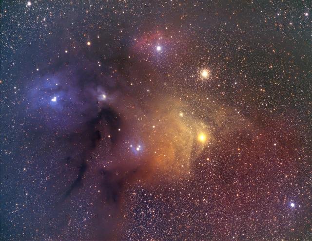 Rho Ophiucus and Antares