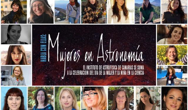 Cartel para redes del proyecto "Habla con Ellas: Mujeres en Astronomía" 2020