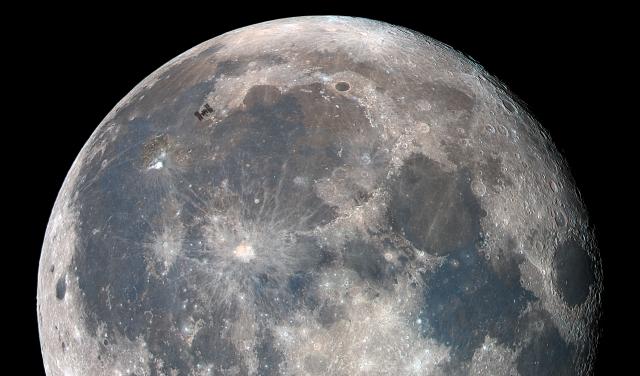 The Moon and the ISS