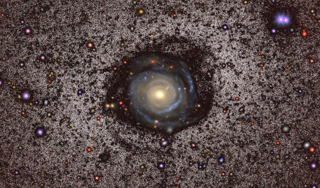 Deep optical image of the giant galaxy Malin 2