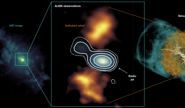Jet blowing bubbles in the Teacup galaxy