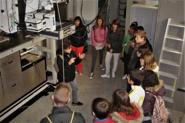 Group of students of the program "Our Students and the ORM" during the visit to the Telescope Nazionale Galileo (TNG)