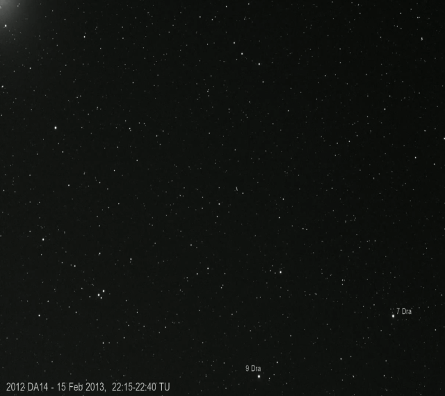 Asteroide 2012 DA14 - Telescopio Tizón (Ø10 6cm) Asteroid 2012 DA14