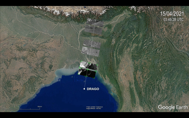Imágenes de DRAGO desde el satélite