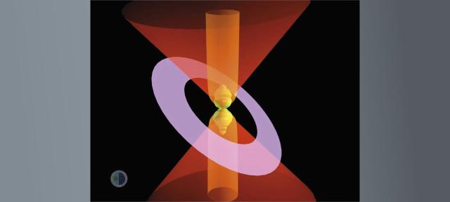 Rotation on the vertical axis of the MZ3 bipolar nebula geometry (loop animation)
