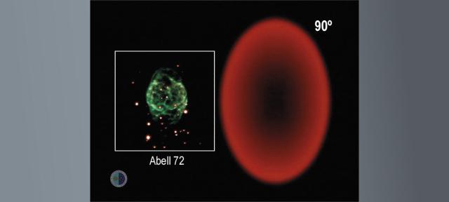 Elliptical planetary nebulae depending on the viewing angle