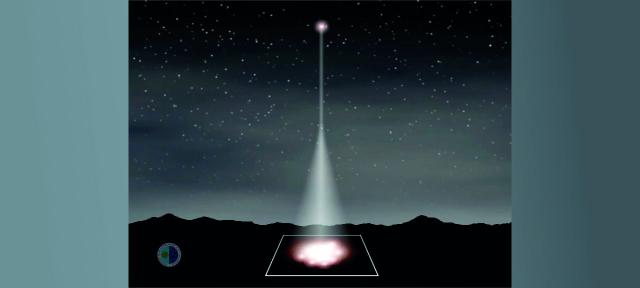 The atmosphere distorts a ray of light