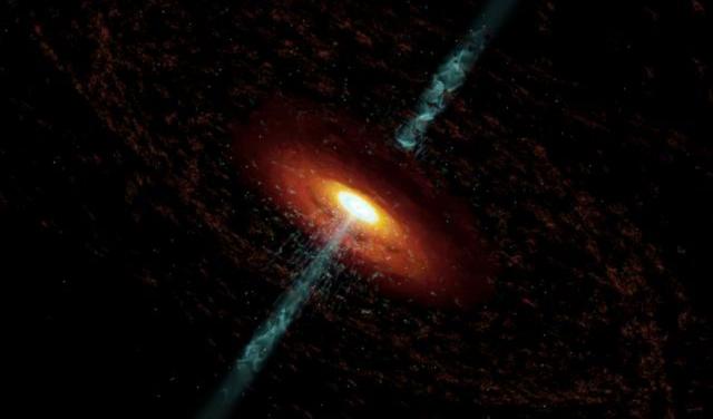 Artists impression of an active galactic nucleus. Credit: University of Boston-Cosmovision Artists impression of an active galactic nucleus. Credit: University of Boston-Cosmovision