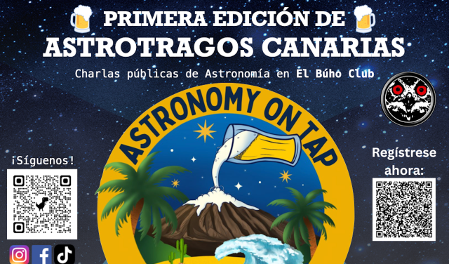 Poster for the first edition of ‘Astronomy on Tap – Canary Islands’