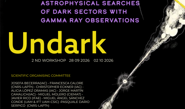 Official poster of the 2nd UNDARK Workshop, “Astrophysical Probes of Dark Sectors Using Gamma-Ray Observations”, held from 28 September to 2 October 2026.