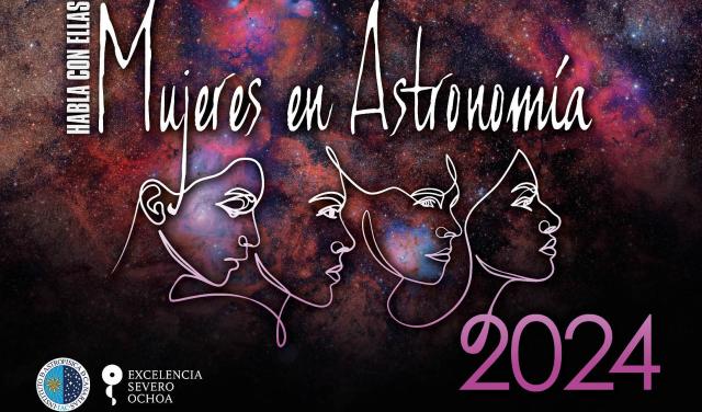 Poster for the 2024 edition of "Habla con Ellas: Mujeres en Astronomía"