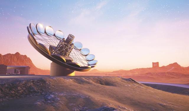 Artistic recreation of the ExoLife Finder (ELF) telescope