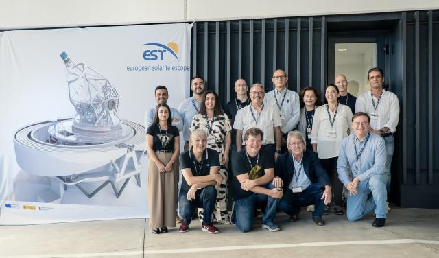 The EST team and the reviewing panel during the live sessionsof the Prelimnary Design Review celebrated in the IACTEC (Tenerife) 21st-22nd October, 2025.