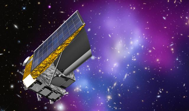 Recreación artística de Euclid, misión de la ESA cuyo objetivo es cartografiar la geometría del universo oscuro