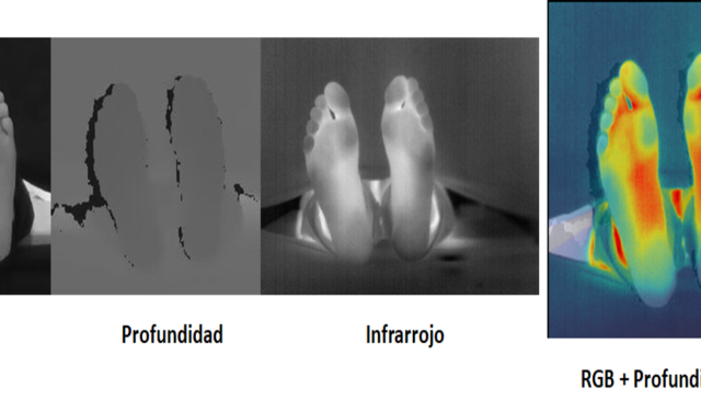 Las tres imágenes que obtiene la aplicación PINRELL se combinan en una sola. Crédito: IACTEC.