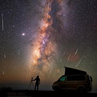 Observación de una lluvia de estrellas