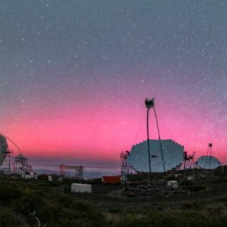 Imagen de la aurora boreal vista el pasado 10 de mayo de 2024 desde Observatorio del Roque de los Muchachos/ Crédito: Antonio González (Guía Starlight)