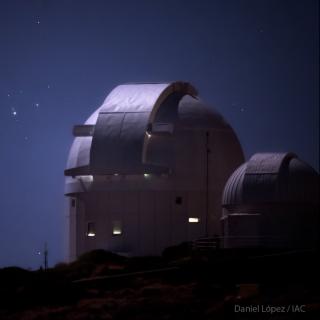 Conjunción de Júpiter y Saturno Imagen de la conjunción de Júpiter y Saturno del 21 de diciembre de 2020