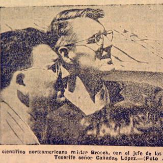 Imagen de prensa del científico Broock en las Cañadas 