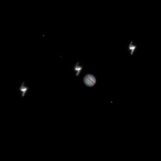 Júpiter y satélites galileanos + ISS