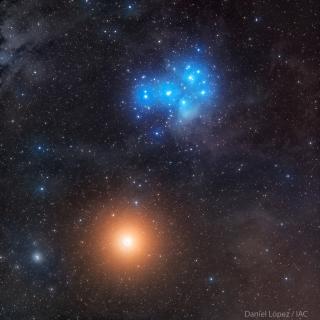Marte y las Pléyades Marte y las Pléyades