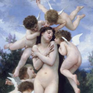 “La primavera”, por William-Adolphe Bouguereau (1886). Joslyn Art Museum.