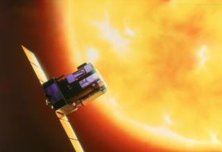 Impresión artística del satélite SOHO. Crédito: ESA. Impresión artística del satélite SOHO. Crédito: ESA.