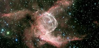 Sh2-298 or NGC2359, one of the nebulae whose spectrum has been analyzed in this work. Combination of images in the filters B (blue), R (green) and H-alpha (red) obtained with the Wide Field Camera of the Isaac Newton Telescope (INT) of the Isaac Newton Gr Sh2-298 or NGC2359, one of the nebulae whose spectrum has been analyzed in this work. Combination of images in the filters B (blue), R (green) and H-alpha (red) obtained with the Wide Field Camera of the Isaac Newton Telescope (INT) of the Isaac Newton Gr